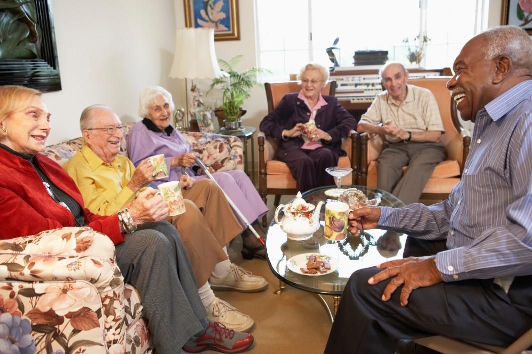 senior citizens laughing